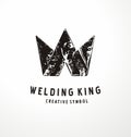 Unique logo design concept for welding business