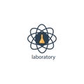 Unique logo laboratory. vector design