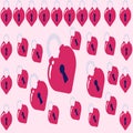Unique Love Pattern Royalty Free Stock Photo