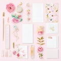 unique lovely stationery elements Royalty Free Stock Photo