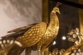 Unique luxury golden peacock bird model