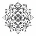 Unique Mandala Coloring Page With Bold Black Outlines