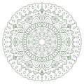 Unique mandala design. Round ornamental pattern for coloring book pages. Circle ornament for henna tattoo design.