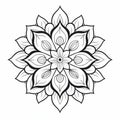 Unique Mandala Flower Coloring Page With Elegant Silhouettes