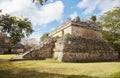 The unique Mayan ruins of Ek Balam, known for its well-preserved stucco facade of an earth monster