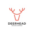 Unique Minimal Line Fashion luxury Style deer logo vector