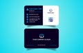 Unique minimalistic modern business card design template