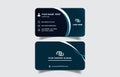 Unique modern creative corporate business card template landscape type design vector file Royalty Free Stock Photo