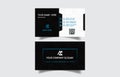 Unique modern creative corporate business card template landscape type design vector file Royalty Free Stock Photo