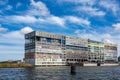 Unique modern design apartment building in Amsterdam.