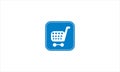 Unique Modern Shopping cart Icon Logo Design Template. Electronic commerce store shopping business Royalty Free Stock Photo