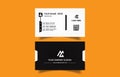 Unique modern trendy corporate business card horizontal type flat design vector file