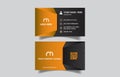 Unique modern trendy corporate business card horizontal type flat design vector file