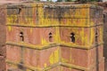 Unique monolithic rock-hewn Church of St. George, UNESCO World heritage, Lalibela, Ethiopia. Royalty Free Stock Photo