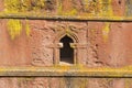 Unique monolithic rock-hewn Church of St. George, UNESCO World heritage, Lalibela, Ethiopia. Royalty Free Stock Photo