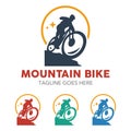 Unique Mountain Bike Illustration Logo