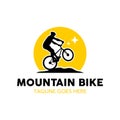 Unique Mountain Bike Illustration Logo