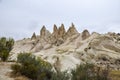 Unique Mountain landscape with fairy chimneys in Goreme, Cappadocia, Turkey Royalty Free Stock Photo