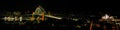 Unique night-time panorama of the Sydney Opera House, Harbour Bridge and Luna Park Royalty Free Stock Photo