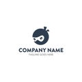 Unique ninja mascot character logo template. vector. editable