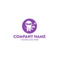 Unique ninja mascot character logo template. vector. editable