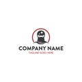 Unique ninja mascot character logo template. vector. editable