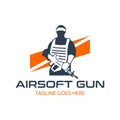 Unique and original airsoft gun logo template