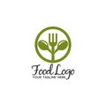 Unique and original food logo template Royalty Free Stock Photo