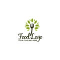 Unique and original food logo template Royalty Free Stock Photo