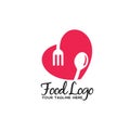 Unique and original food logo template Royalty Free Stock Photo