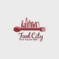 Unique and original food logo template Royalty Free Stock Photo