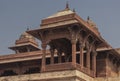 Unique and ornate indian building with carved stone work