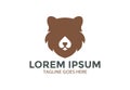 Unique and outstanding bear logo. vector illustration. editable