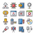 Data Communication Icons Set Royalty Free Stock Photo