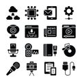 Data Communication Icons Set Royalty Free Stock Photo
