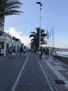 Unique park , beach, summer, yachts in port of Alicante