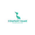 Unique pelican logo template. vector. editable Royalty Free Stock Photo