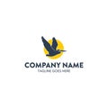 Unique pelican logo template. vector. editable Royalty Free Stock Photo