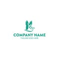 Unique pelican logo template. vector. editable Royalty Free Stock Photo