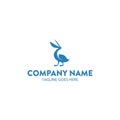 Unique pelican logo template. vector. editable Royalty Free Stock Photo