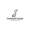 Unique pelican logo template. vector. editable Royalty Free Stock Photo