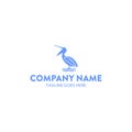 Unique pelican logo template. vector. editable