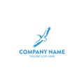 Unique pelican logo template. vector. editable Royalty Free Stock Photo