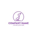 Unique pelican logo template. vector. editable