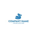 Unique pelican logo template. vector. editable Royalty Free Stock Photo
