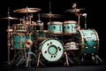 unique percussion instruments within custom drum set