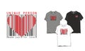 Barcode heart t-shirt