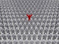 Unique person in crowd. Royalty Free Stock Photo