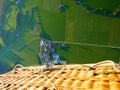 Hot air balloon view from above. Germany from above.