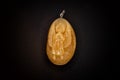 Unique pieces of transparent yellow amber on a white background